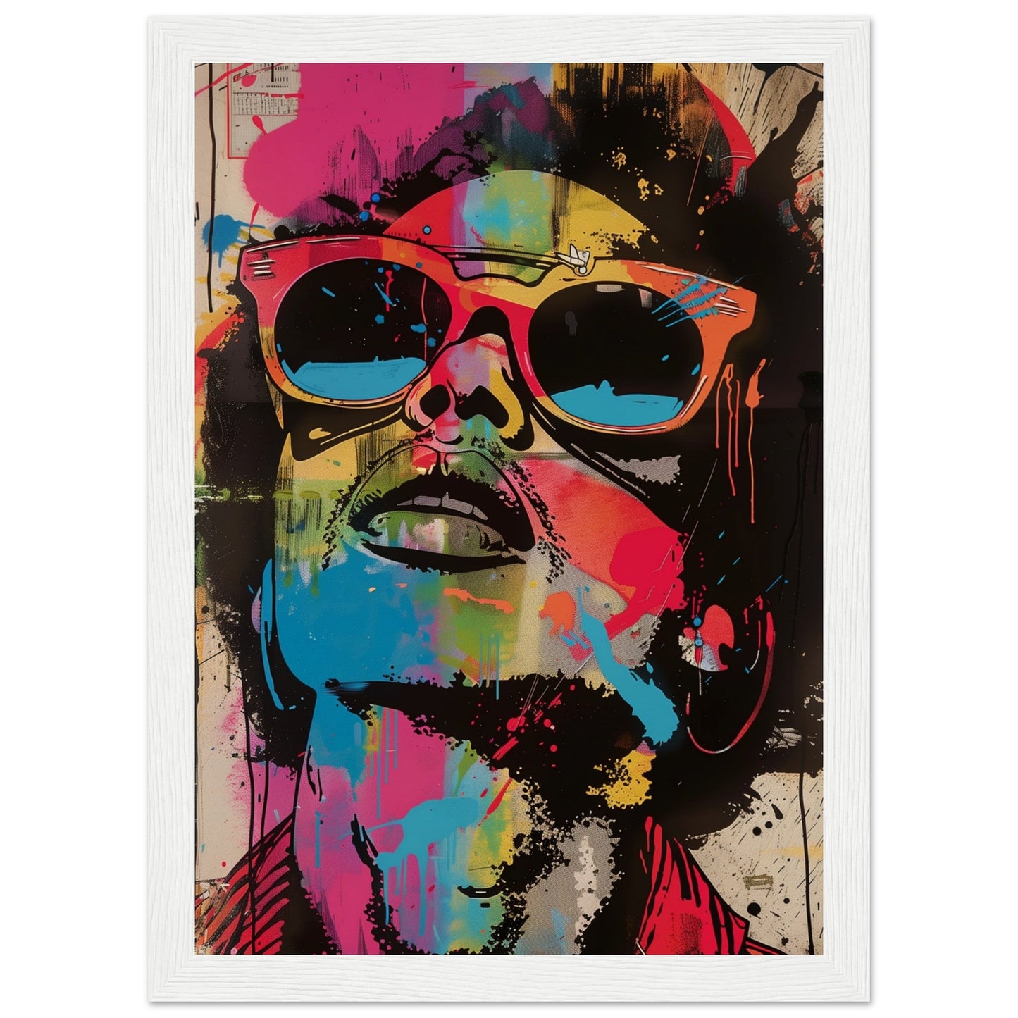 Poster Pop Art Graffiti ( 21x29.7-cm-Bois-blanc)