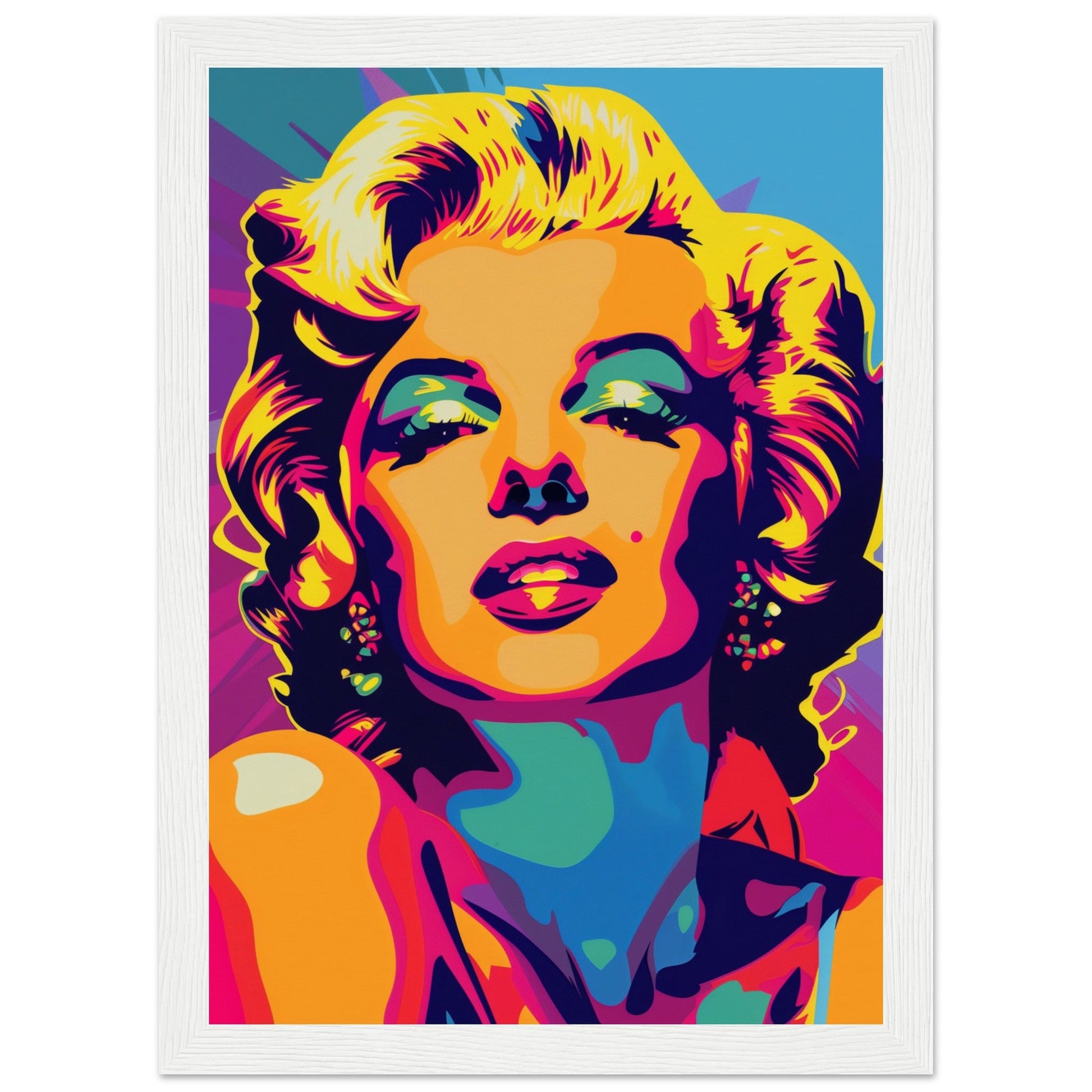 Poster Pop Art Marilyn Monroe ( 21x29.7-cm-Bois-blanc)