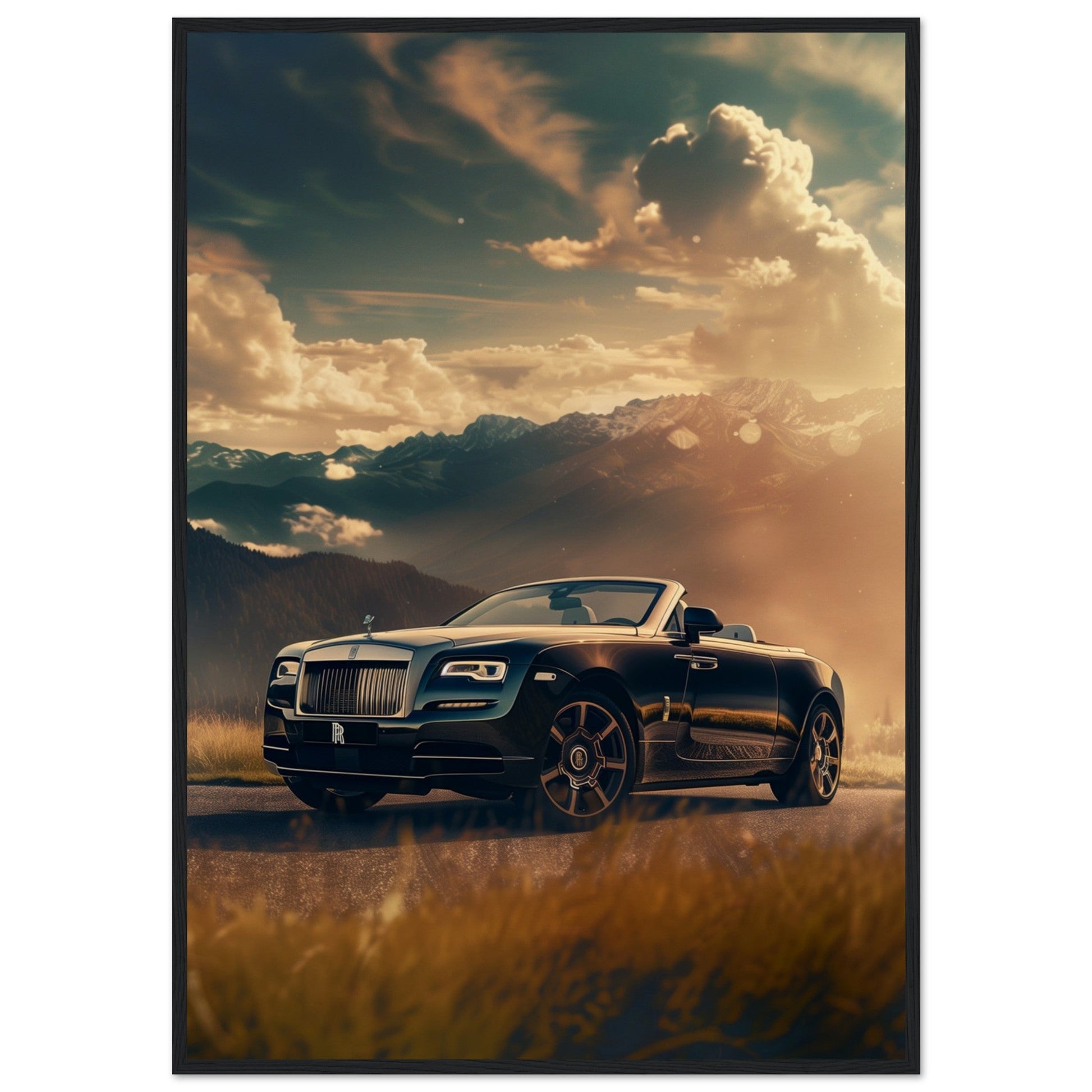 Poster Rolls Royce Dawn ( 70x100-cm-Bois-noir)