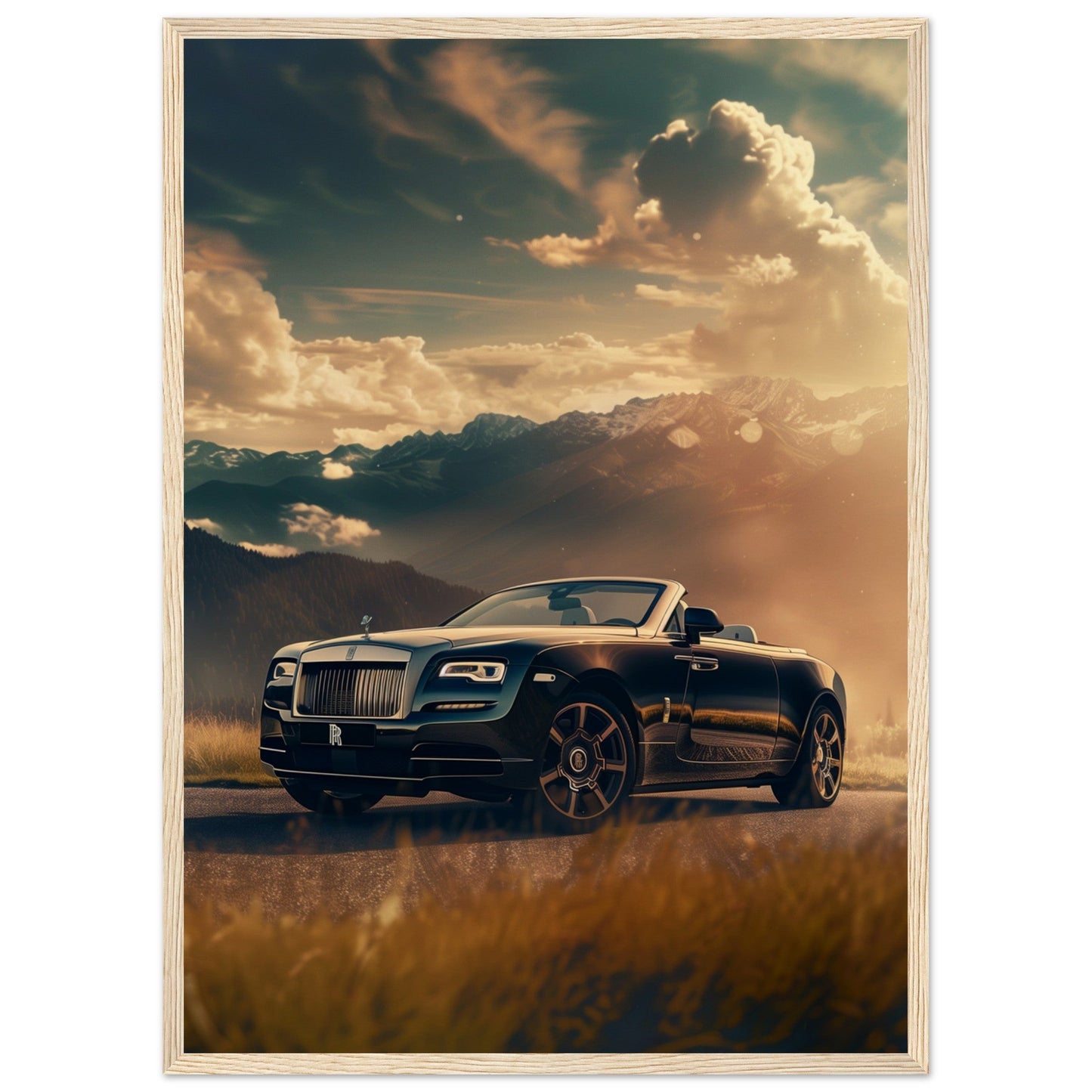 Poster Rolls Royce Dawn ( 50x70-cm-Bois-clair)