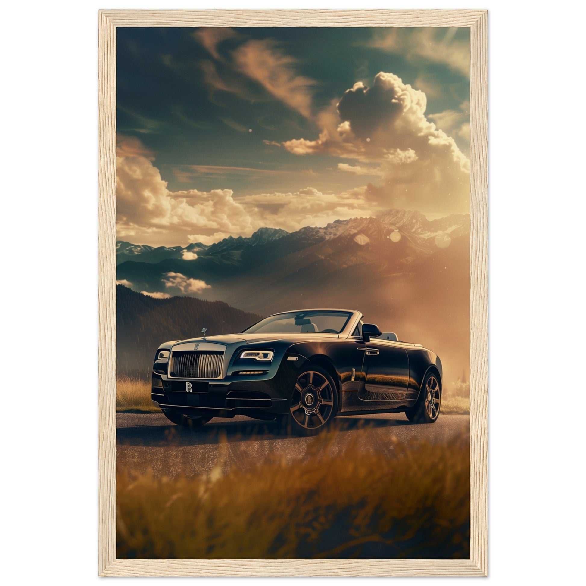 Poster Rolls Royce Dawn ( 30x45-cm-Bois-clair)