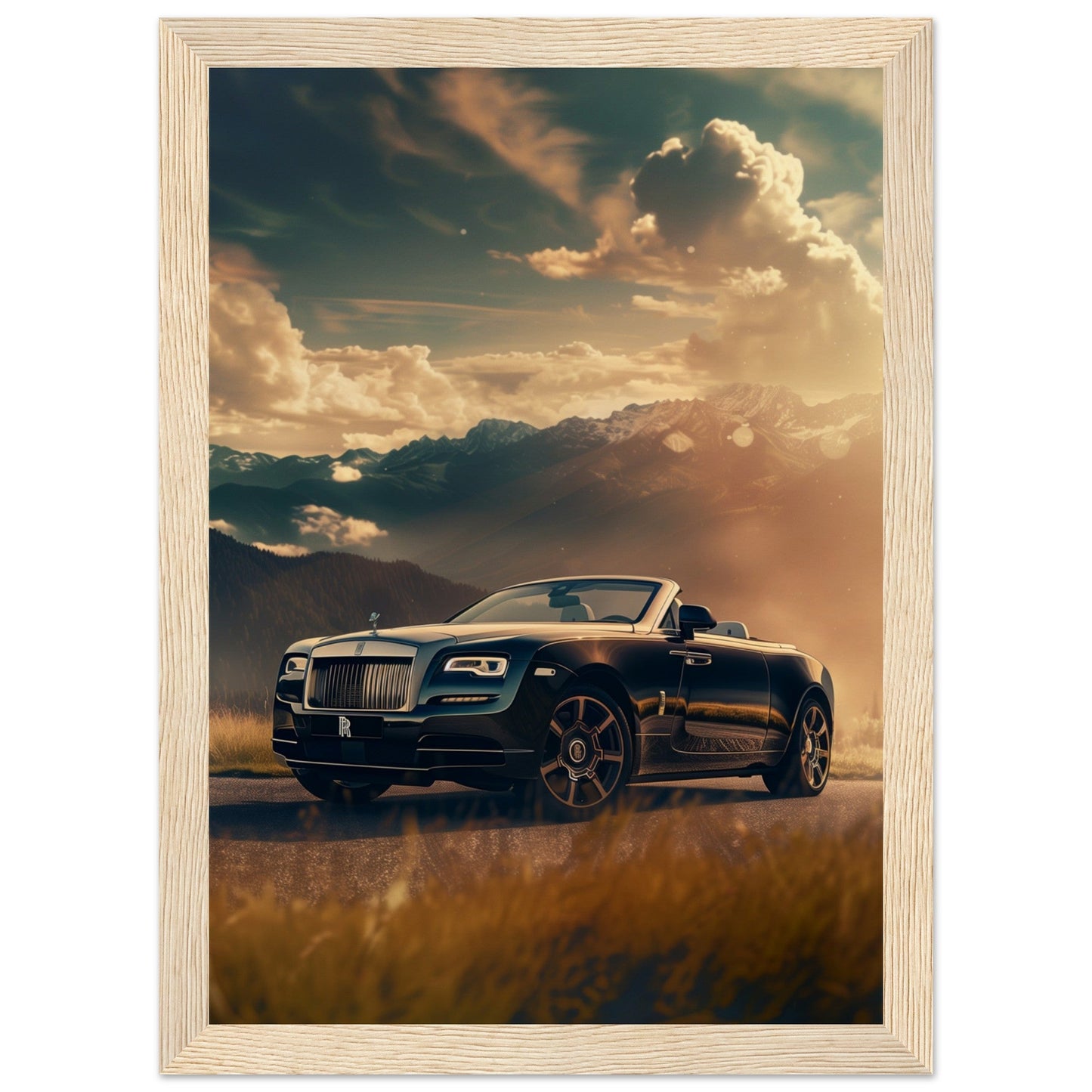 Poster Rolls Royce Dawn ( 21x29.7-cm-Bois-clair)