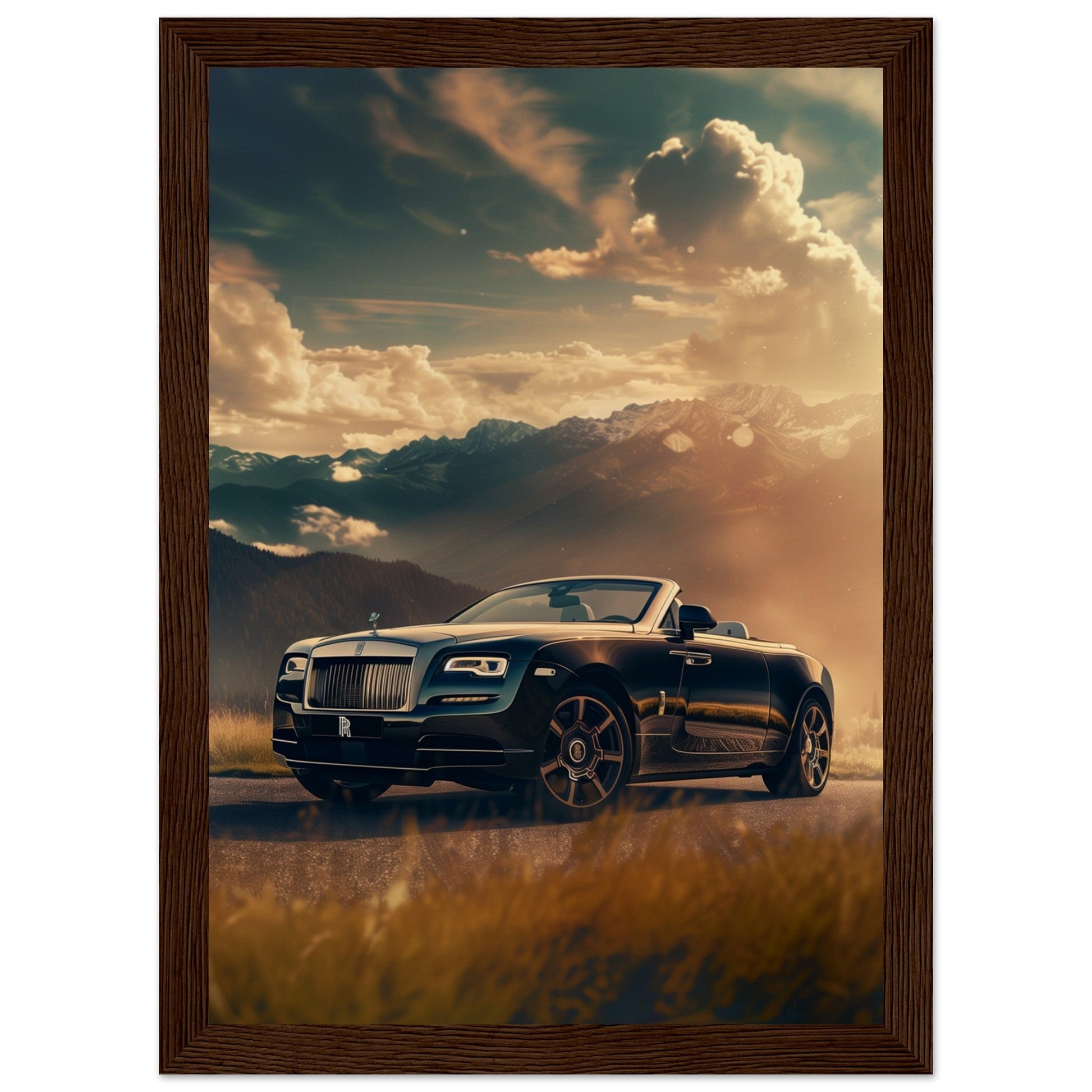 Poster Rolls Royce Dawn ( 21x29.7-cm-Bois-foncé)