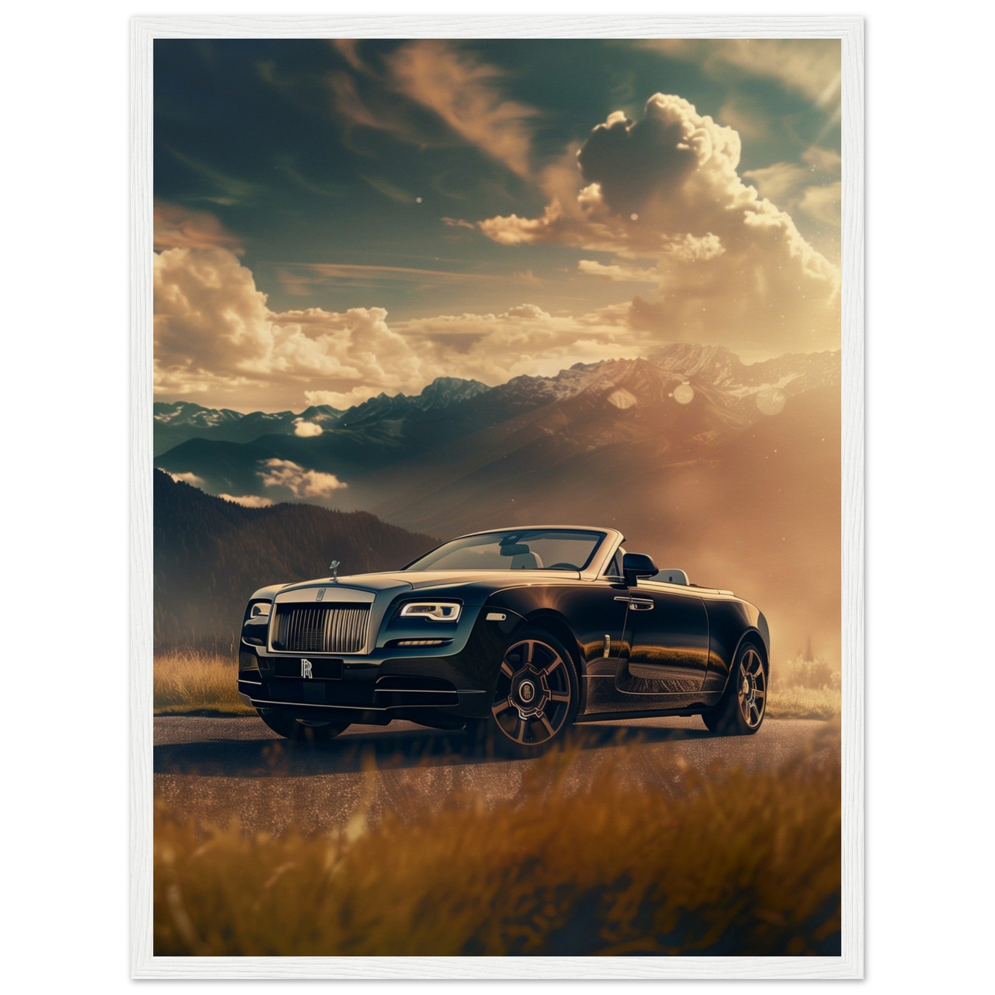 Poster Rolls Royce Dawn ( 45x60-cm-Bois-blanc)