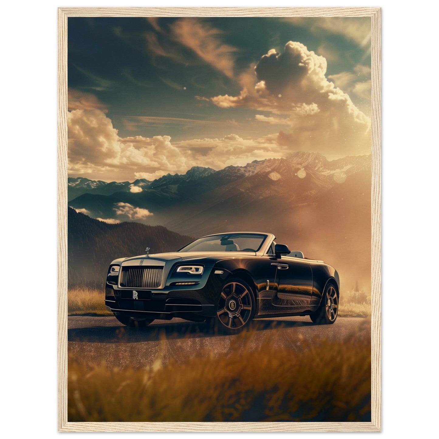 Poster Rolls Royce Dawn ( 45x60-cm-Bois-clair)