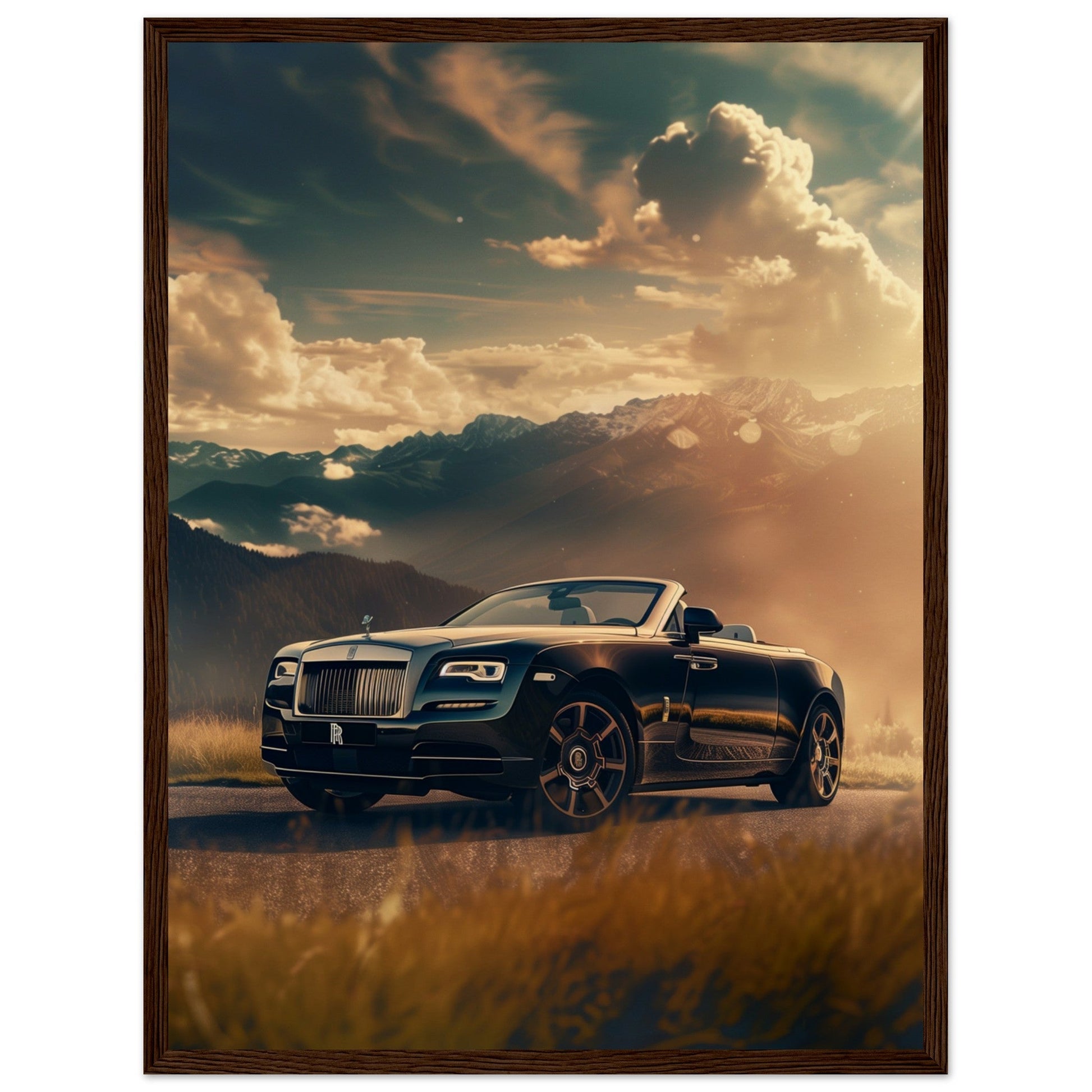 Poster Rolls Royce Dawn ( 45x60-cm-Bois-foncé)