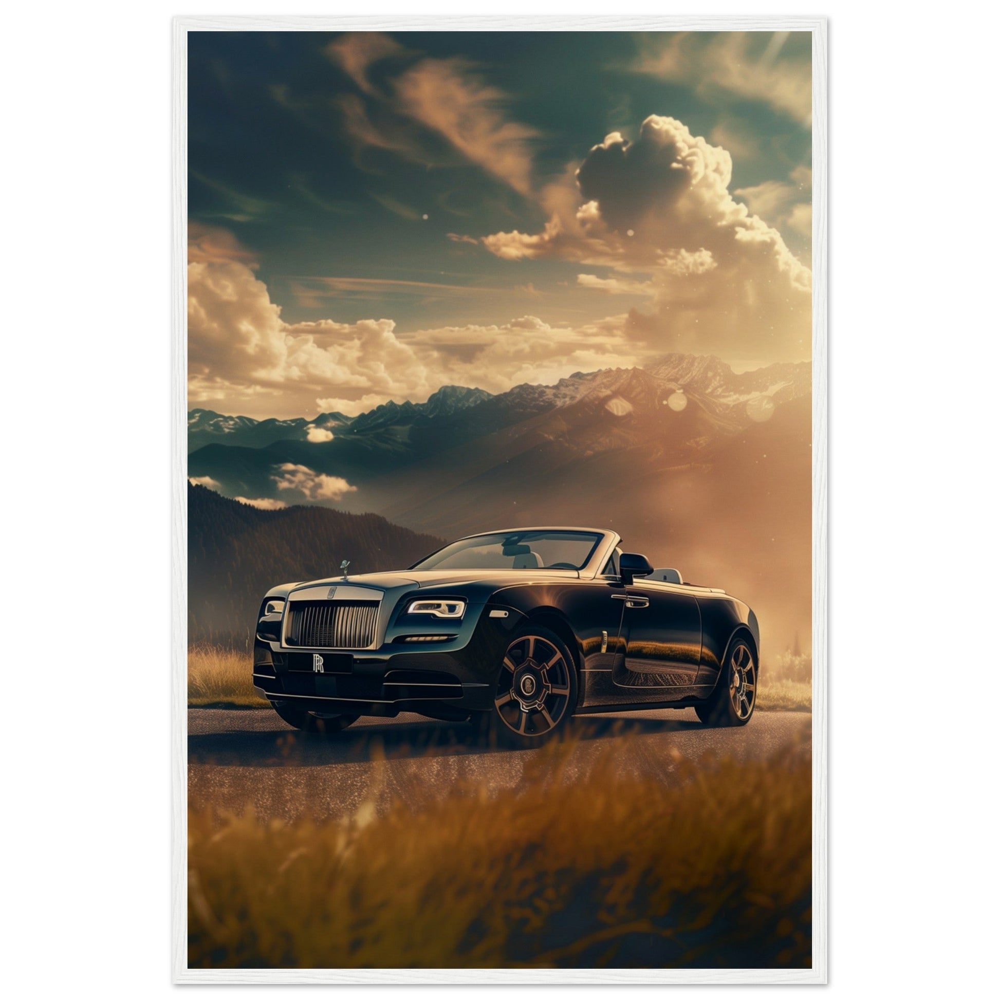 Poster Rolls Royce Dawn ( 60x90-cm-Bois-blanc)