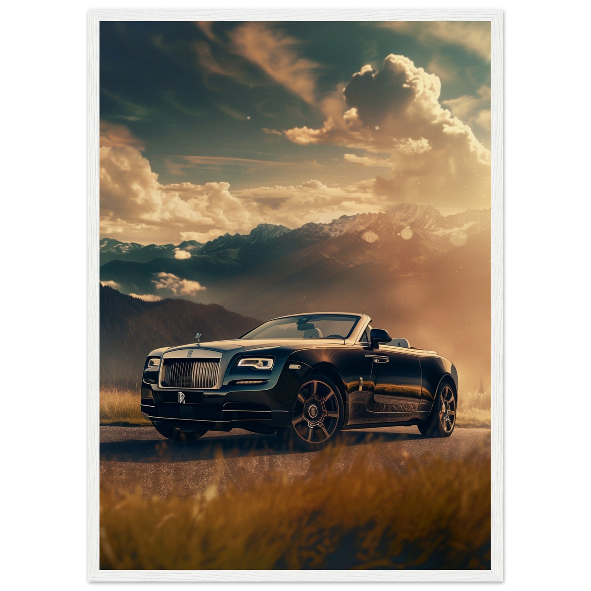 Poster Rolls Royce Dawn ( 50x70-cm-Bois-blanc)