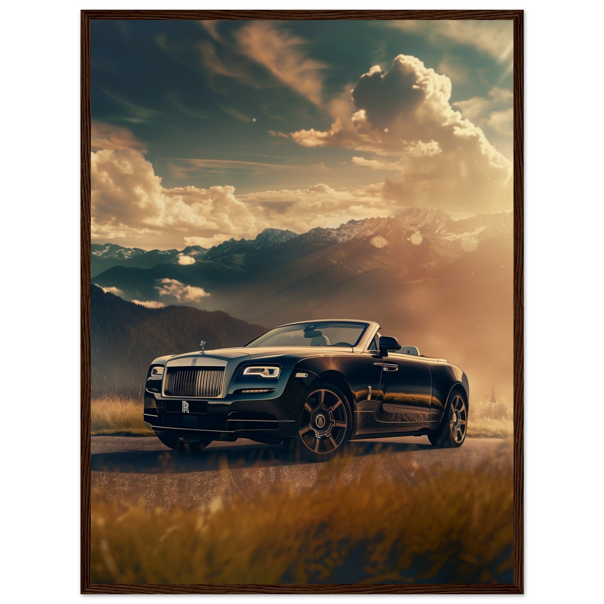 Poster Rolls Royce Dawn ( 60x80-cm-Bois-foncé)