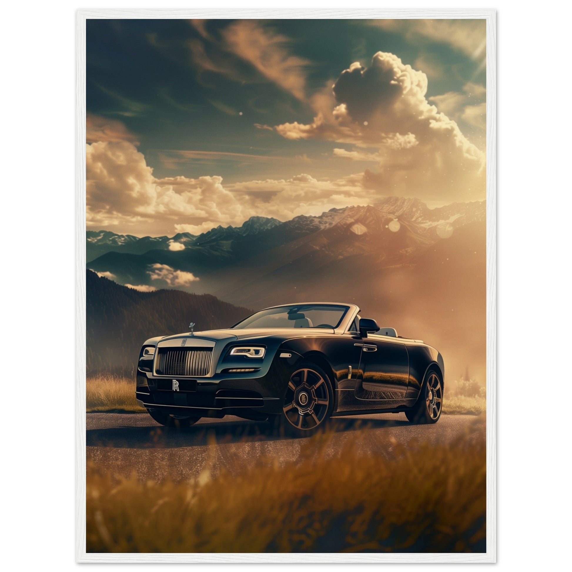 Poster Rolls Royce Dawn ( 60x80-cm-Bois-blanc)