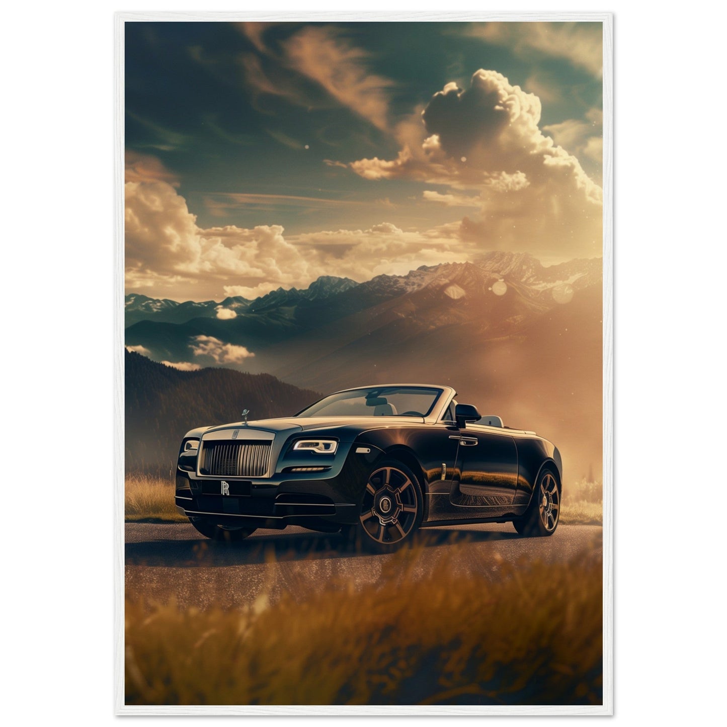 Poster Rolls Royce Dawn ( 70x100-cm-Bois-blanc)