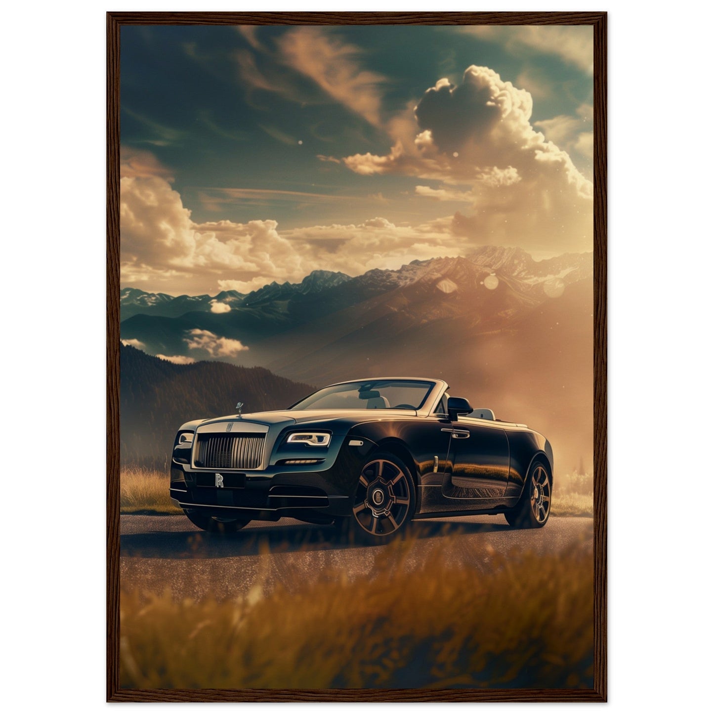 Poster Rolls Royce Dawn ( 50x70-cm-Bois-foncé)