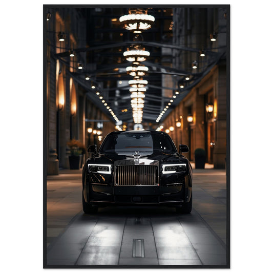 Poster Rolls Royce Ghost ( 70x100-cm-Bois-noir)