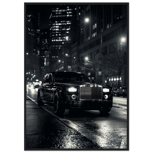 Poster Rolls Royce Phantom ( 70x100-cm-Bois-noir)