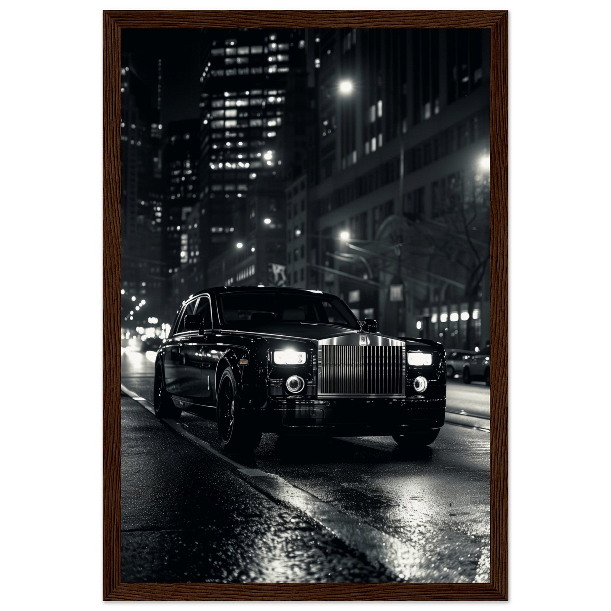 Poster Rolls Royce Phantom ( 30x45-cm-Bois-foncé)