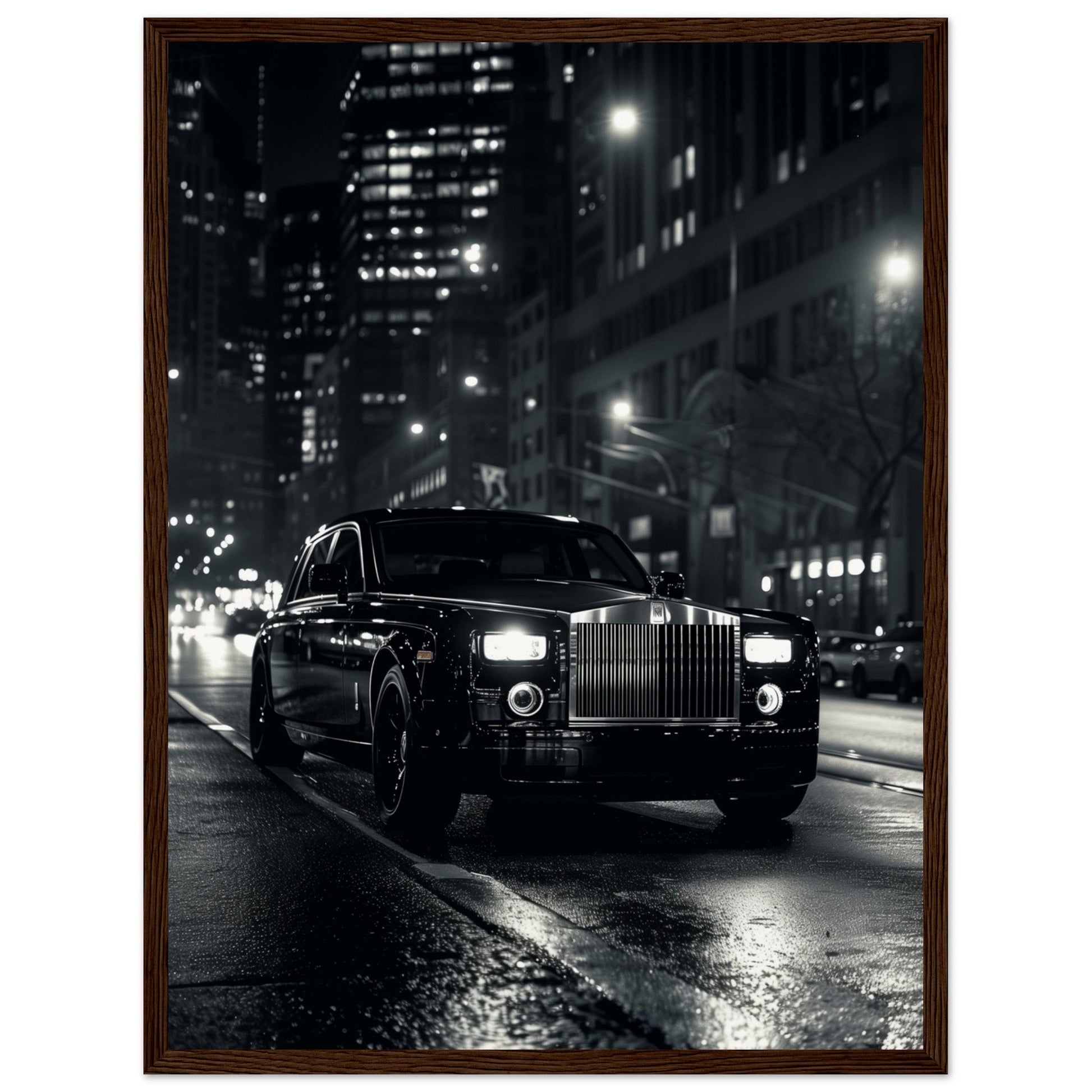 Poster Rolls Royce Phantom ( 45x60-cm-Bois-foncé)