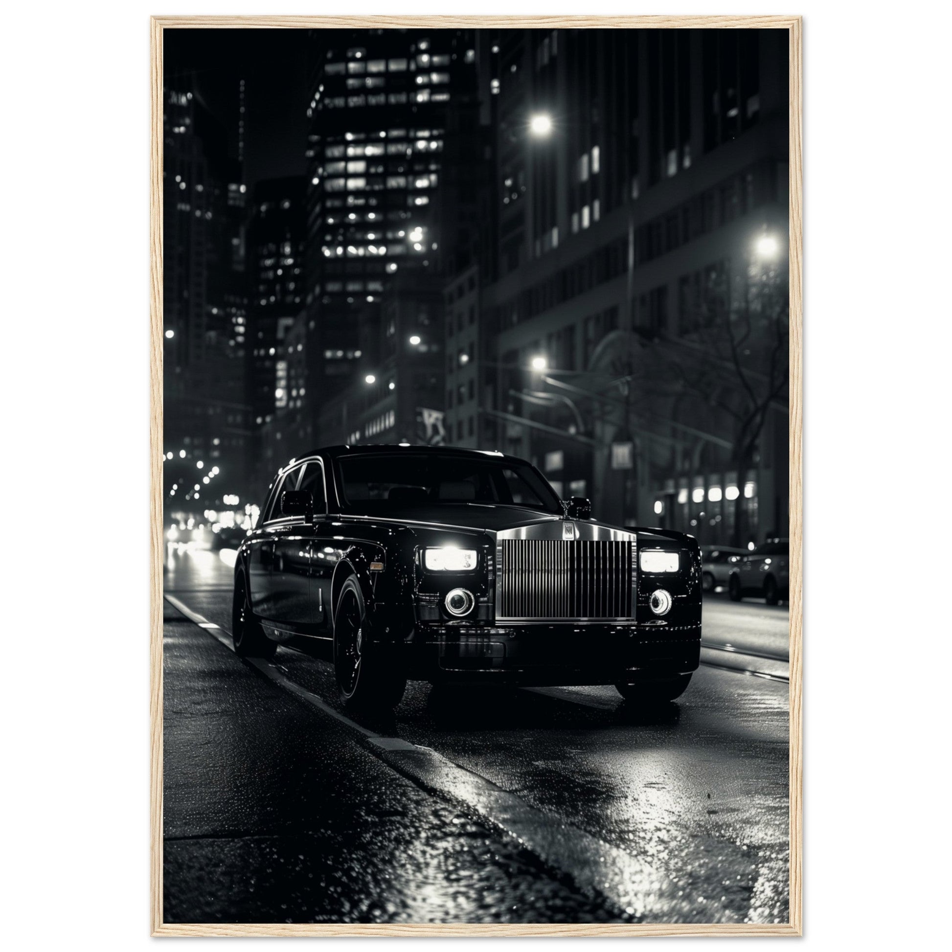 Poster Rolls Royce Phantom ( 70x100-cm-Bois-clair)