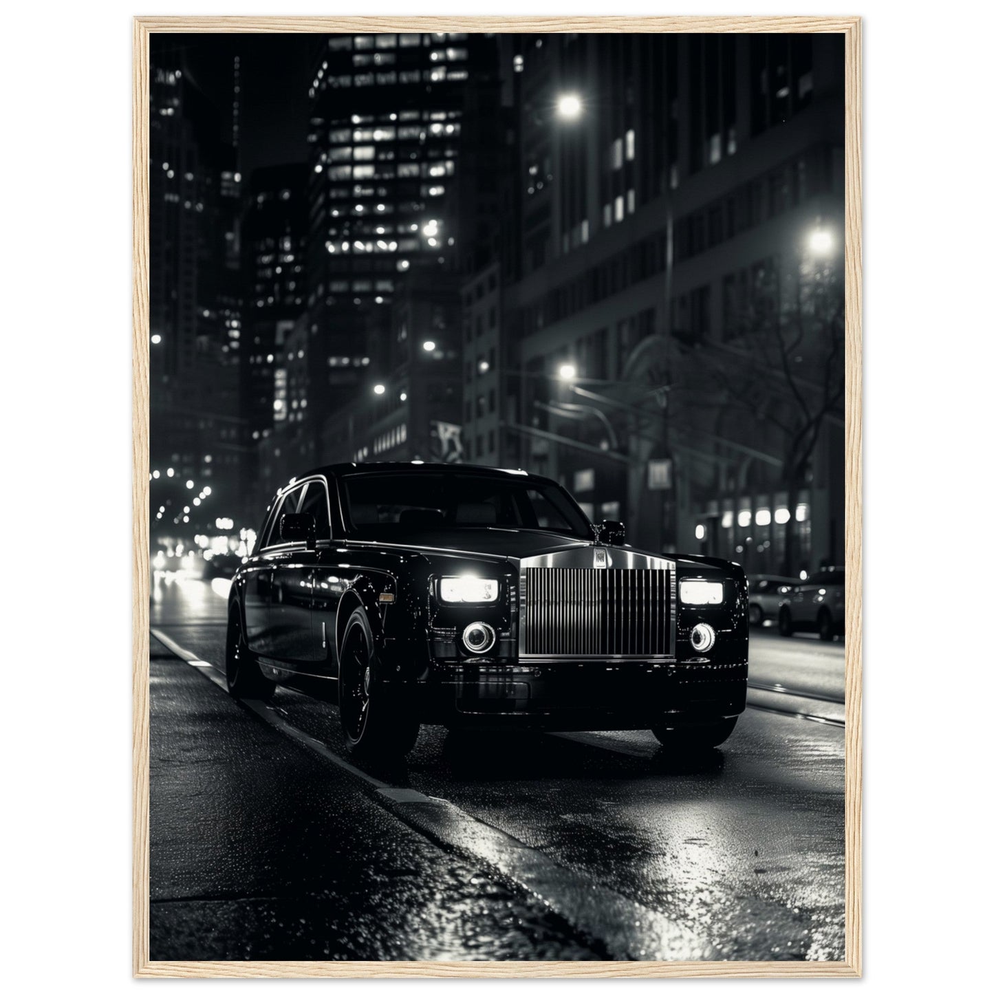 Poster Rolls Royce Phantom ( 60x80-cm-Bois-clair)