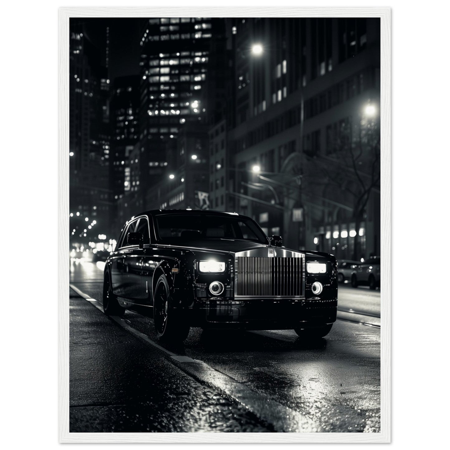 Poster Rolls Royce Phantom ( 45x60-cm-Bois-blanc)