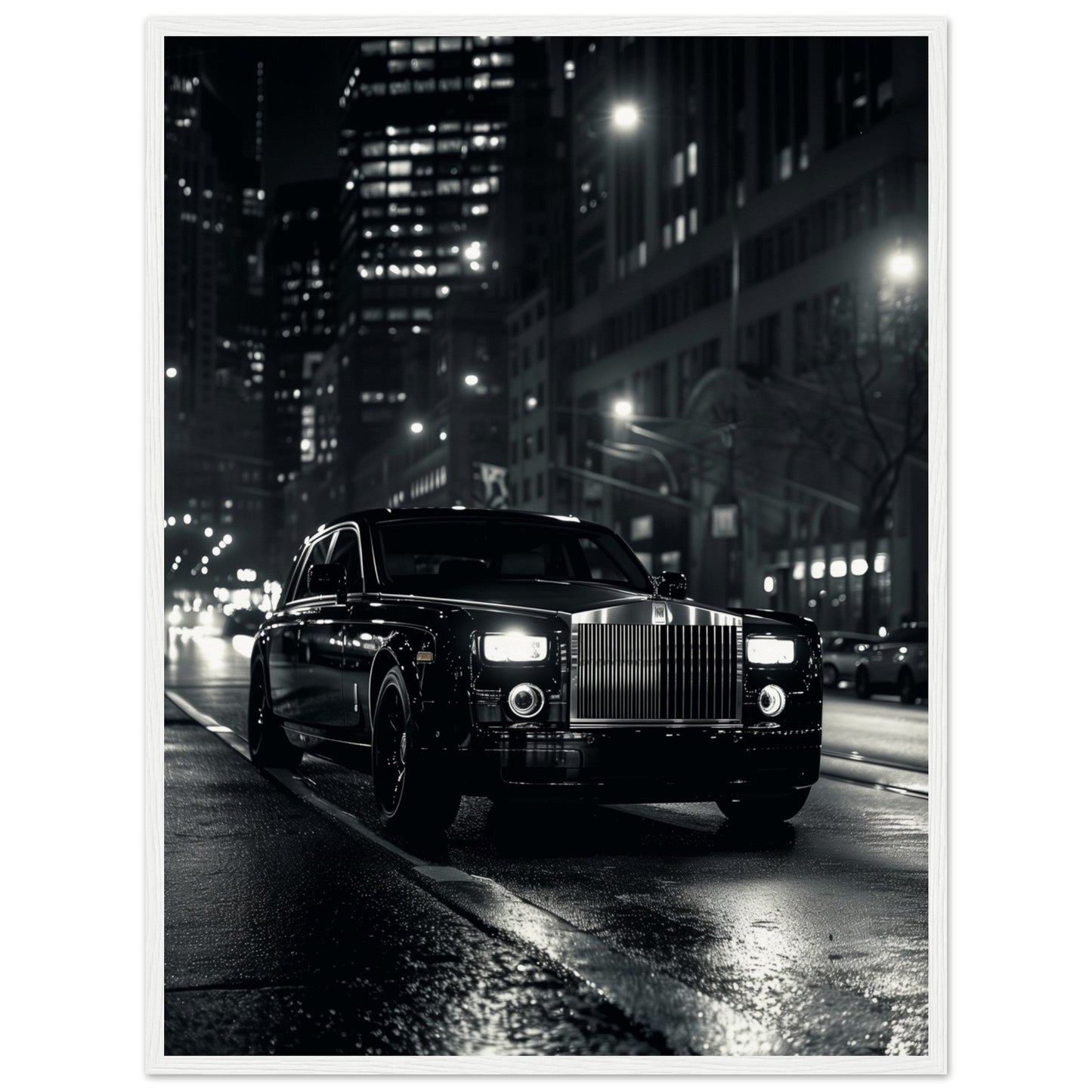 Poster Rolls Royce Phantom ( 60x80-cm-Bois-blanc)