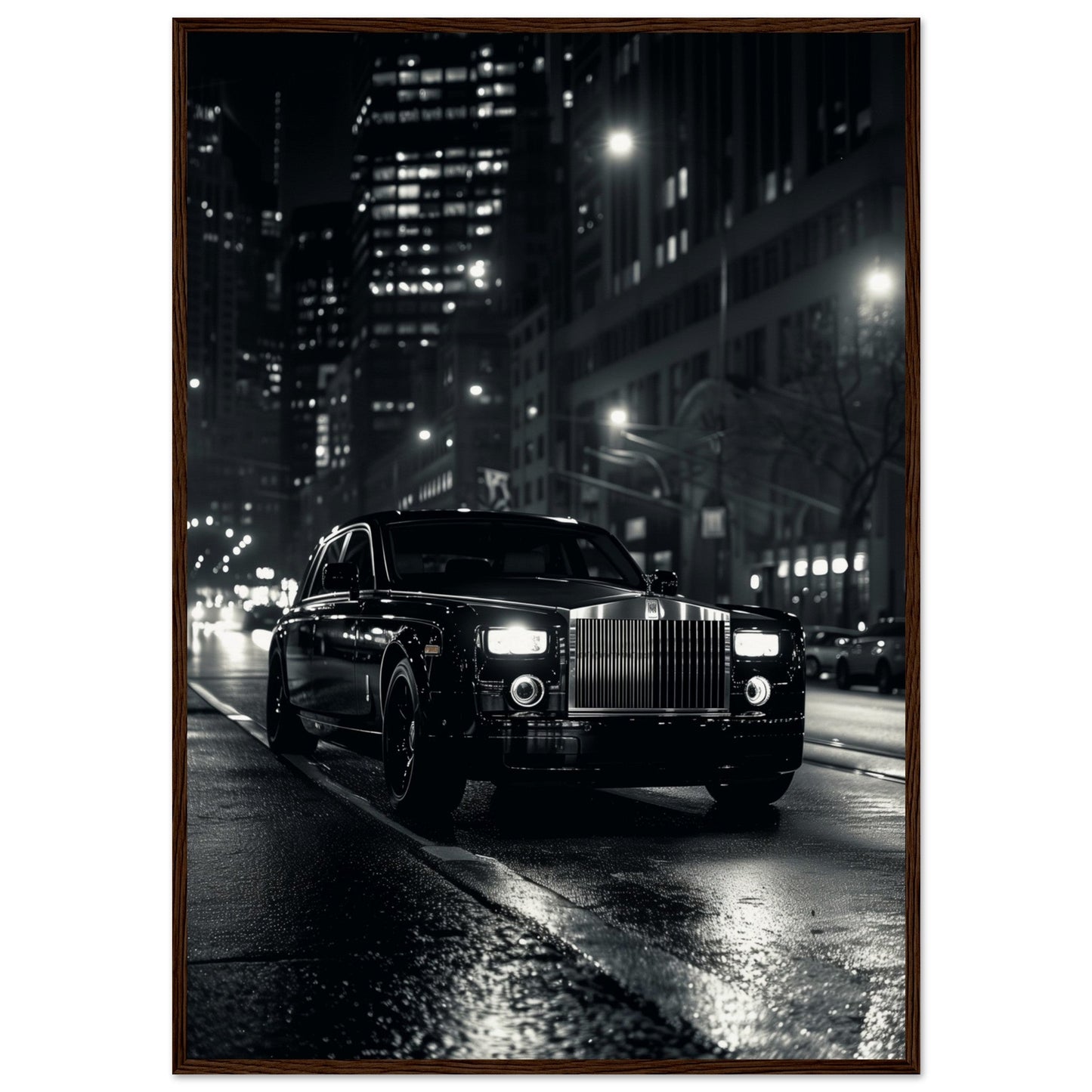 Poster Rolls Royce Phantom ( 70x100-cm-Bois-foncé)