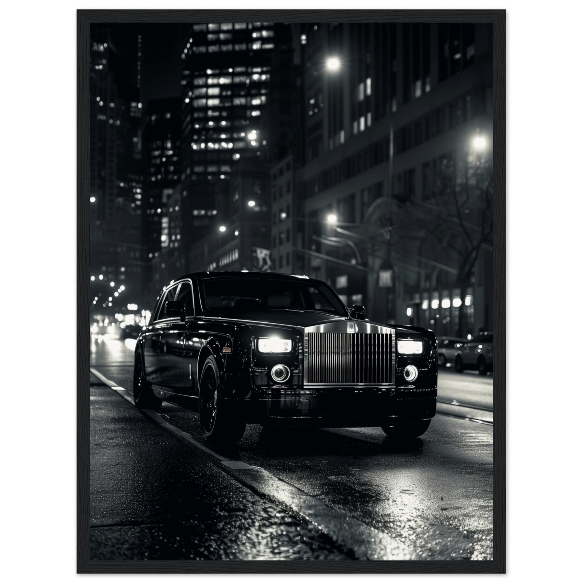 Poster Rolls Royce Phantom ( 45x60-cm-Bois-noir)