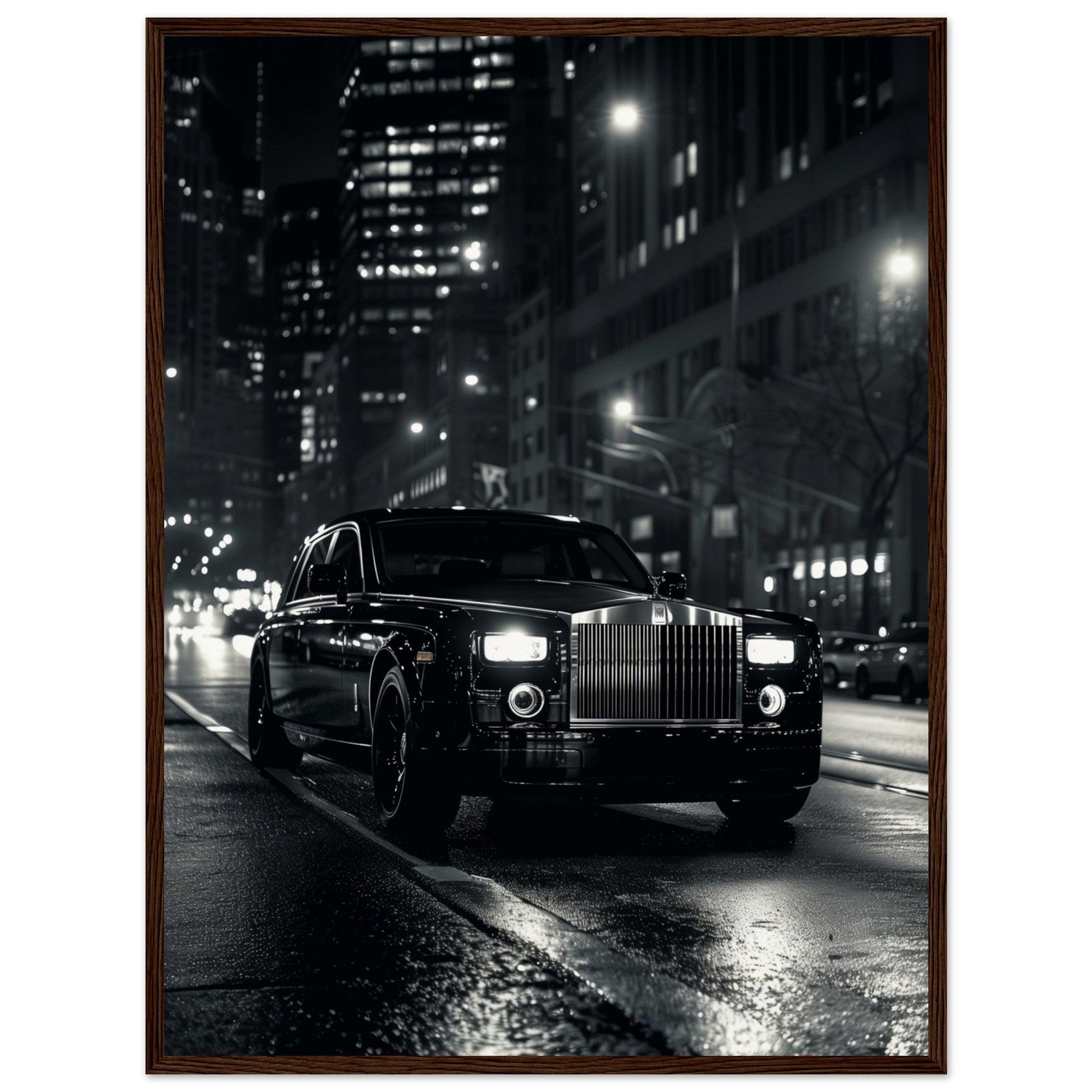 Poster Rolls Royce Phantom ( 60x80-cm-Bois-foncé)