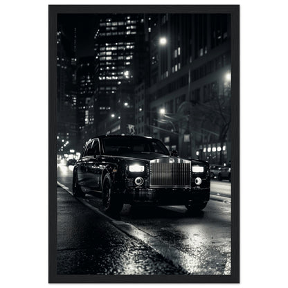 Poster Rolls Royce Phantom ( 30x45-cm-Bois-noir)