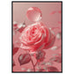 Poster Rose Poudré ( 70x100-cm-Bois-noir)