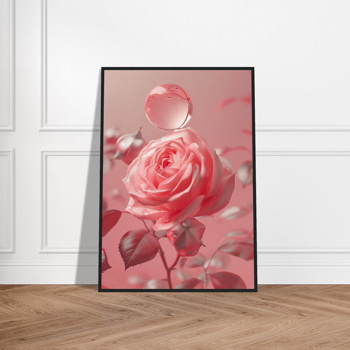 Poster Rose Poudré ( )