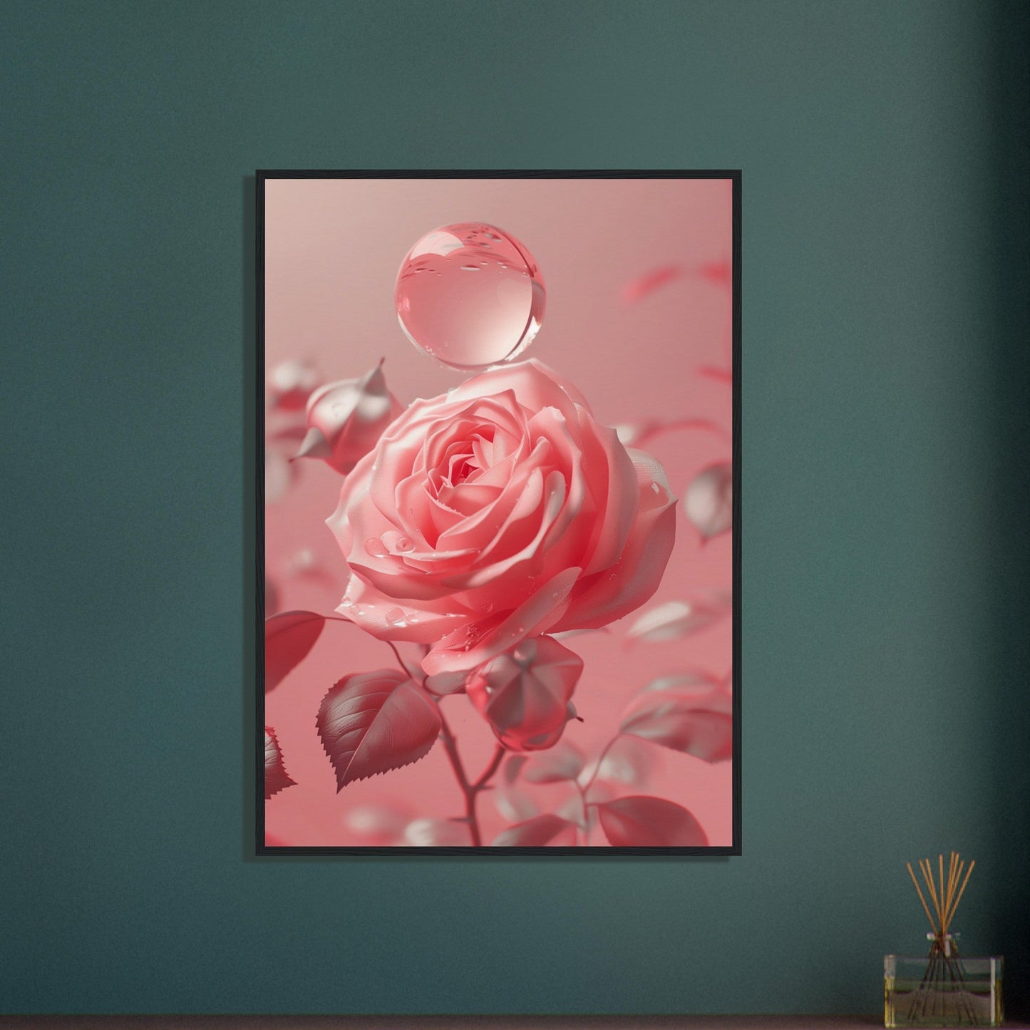 Poster Rose Poudré ( )