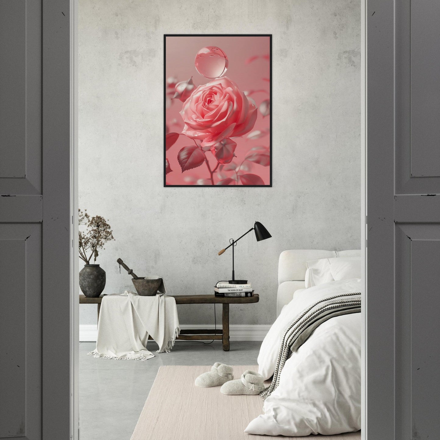 Poster Rose Poudré ( )