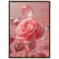 Poster Rose Poudré ( 50x70-cm-Bois-foncé)