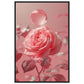 Poster Rose Poudré ( 60x90-cm-Bois-noir)