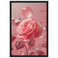 Poster Rose Poudré ( 30x45-cm-Bois-noir)