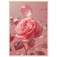 Poster Rose Poudré ( 70x100-cm-Bois-clair)