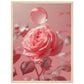 Poster Rose Poudré ( 45x60-cm-Bois-clair)