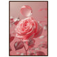 Poster Rose Poudré ( 70x100-cm-Bois-foncé)