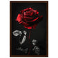 Poster Rose Rouge ( 30x45-cm-Bois-foncé)