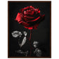 Poster Rose Rouge ( 45x60-cm-Bois-foncé)