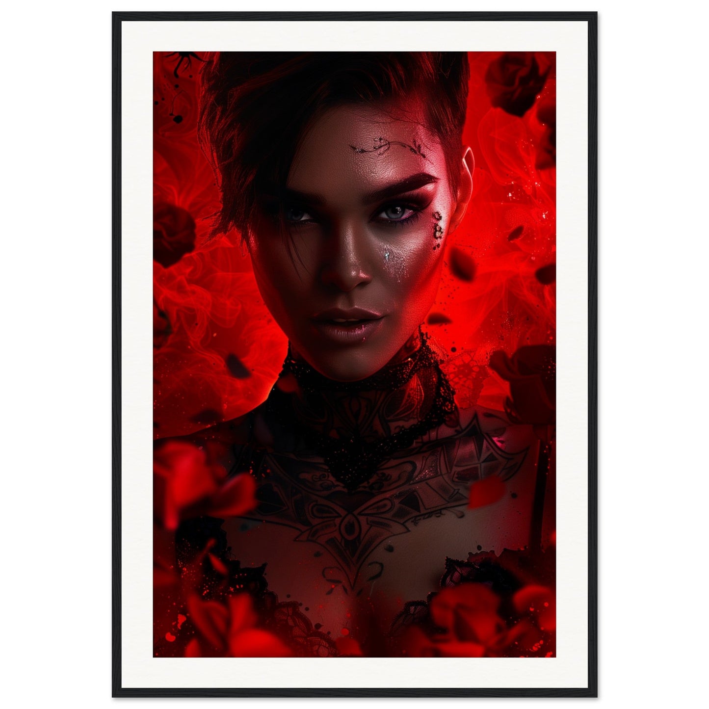 Poster Ruby Rose ( 70x100-cm-Bois-noir)