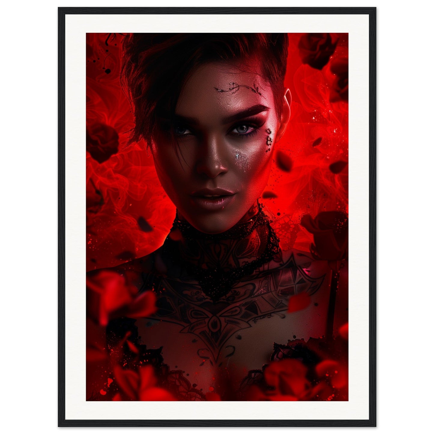 Poster Ruby Rose ( 60x80-cm-Bois-noir)