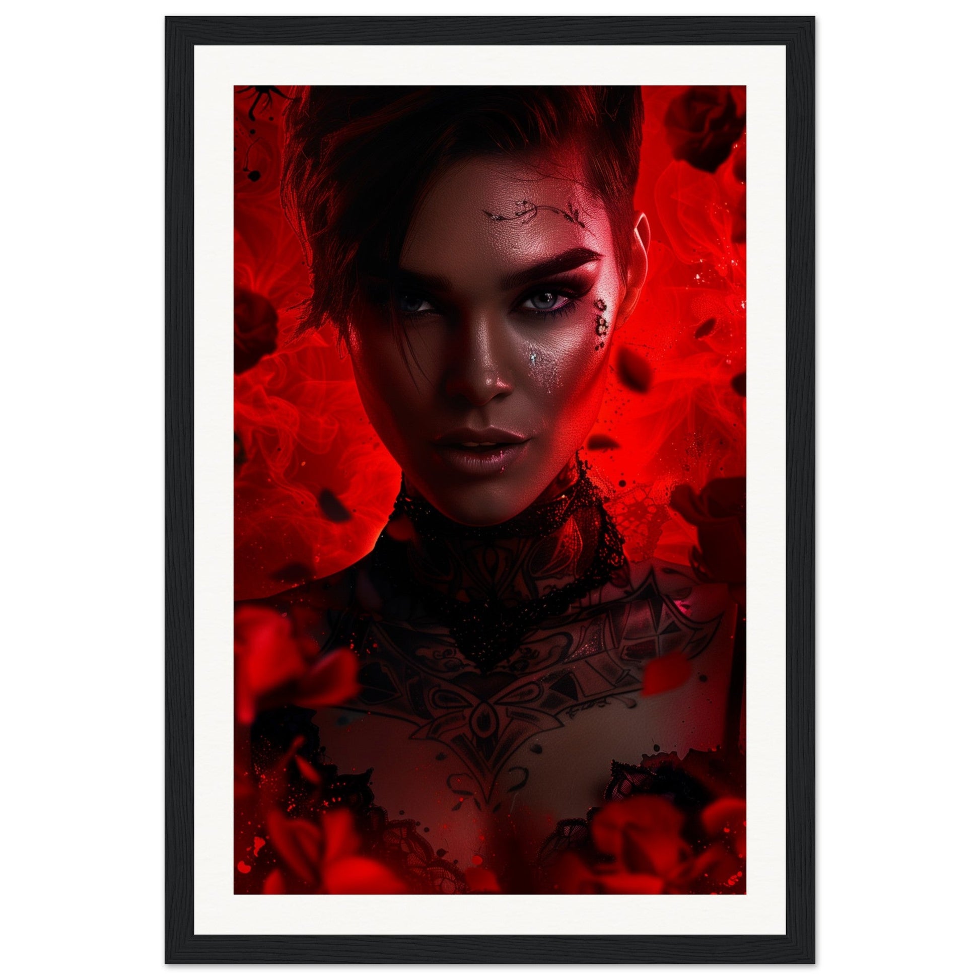 Poster Ruby Rose ( 30x45-cm-Bois-noir)