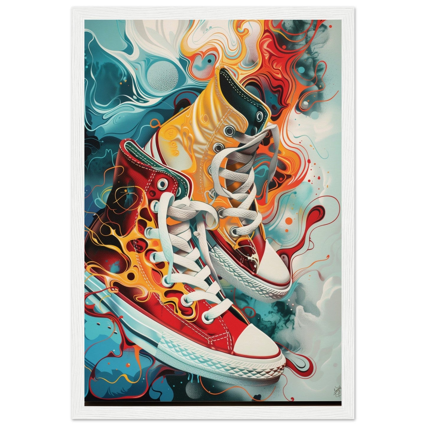 Poster Sneakers Original ( 30x45-cm-Bois-blanc)