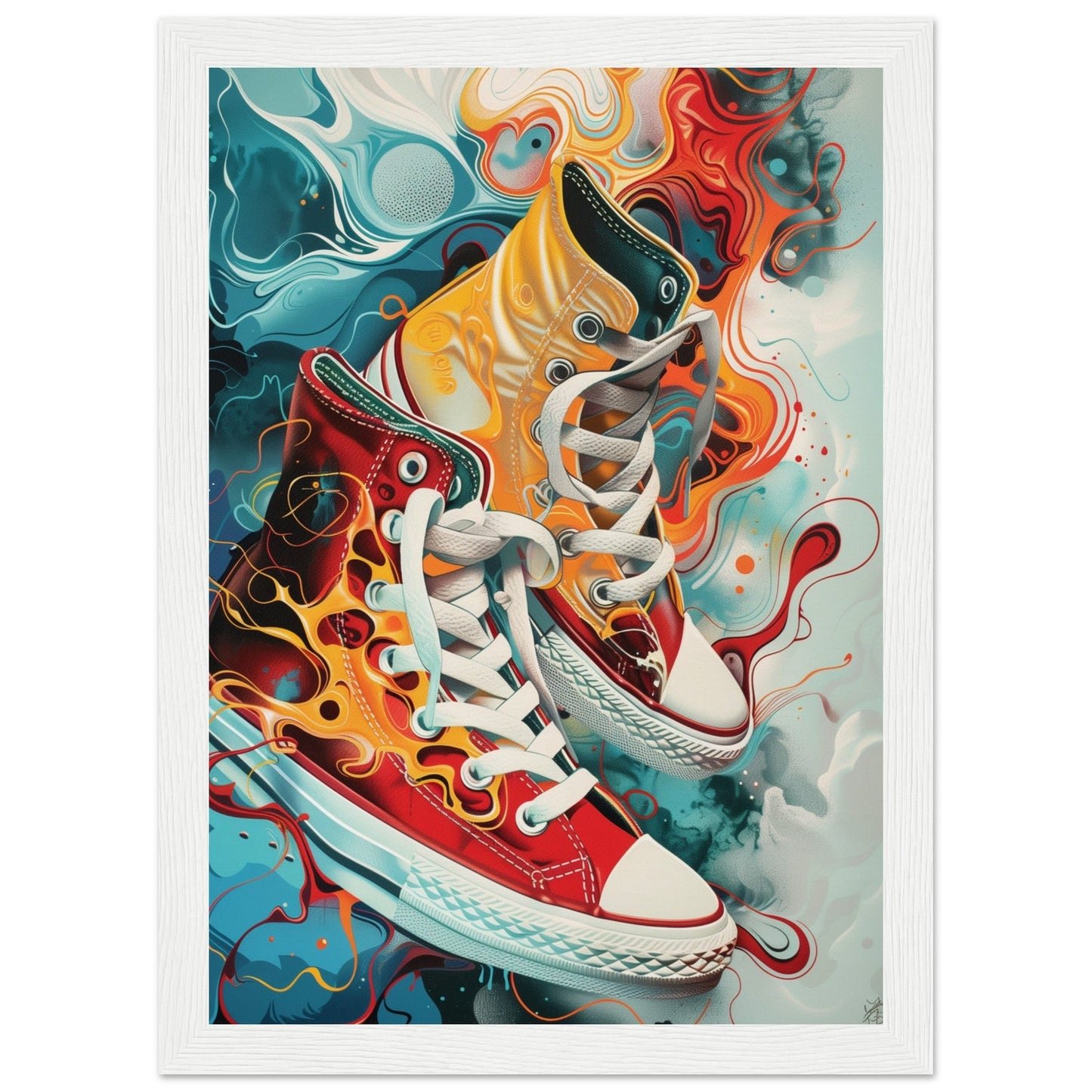 Poster Sneakers Original ( 21x29.7-cm-Bois-blanc)