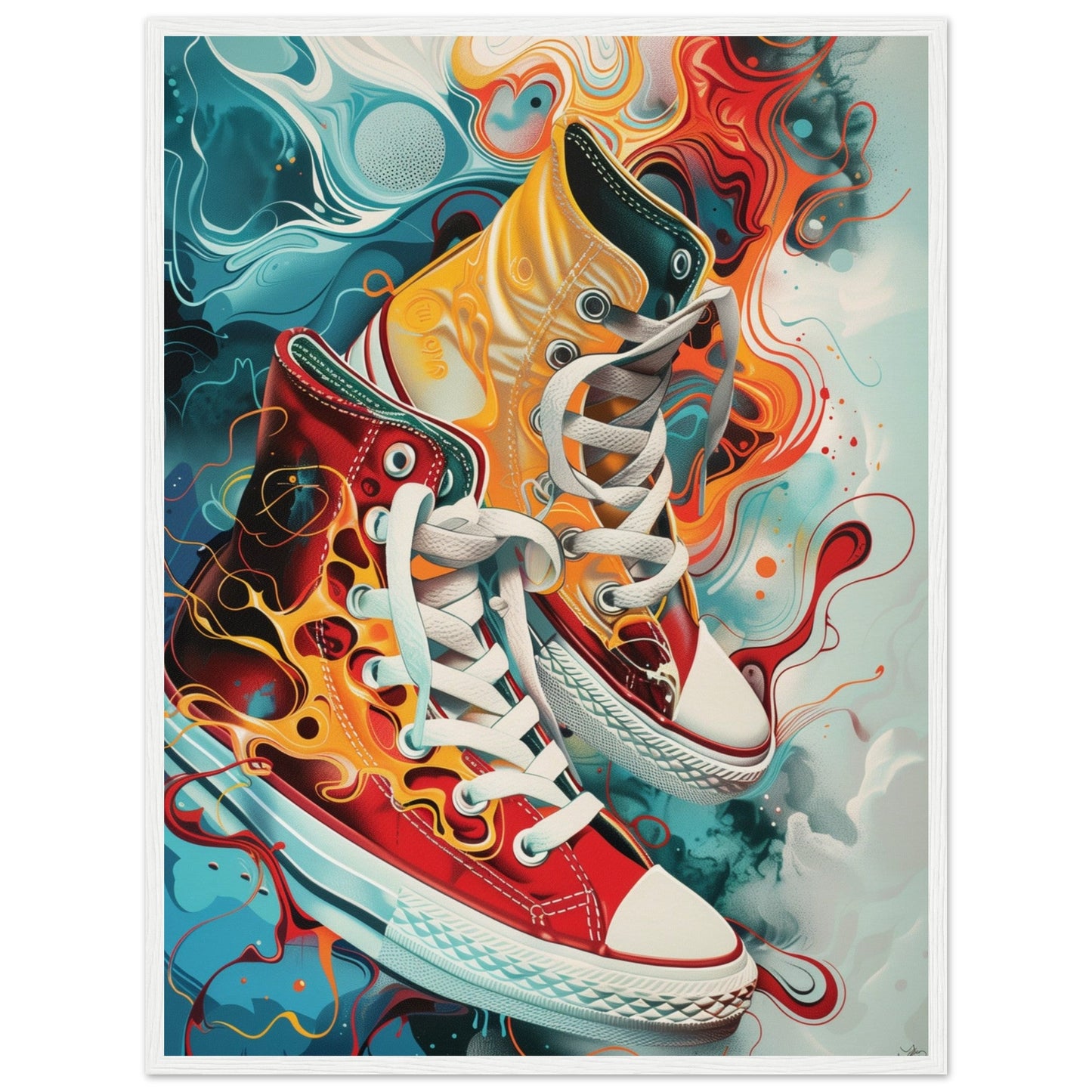 Poster Sneakers Original ( 60x80-cm-Bois-blanc)