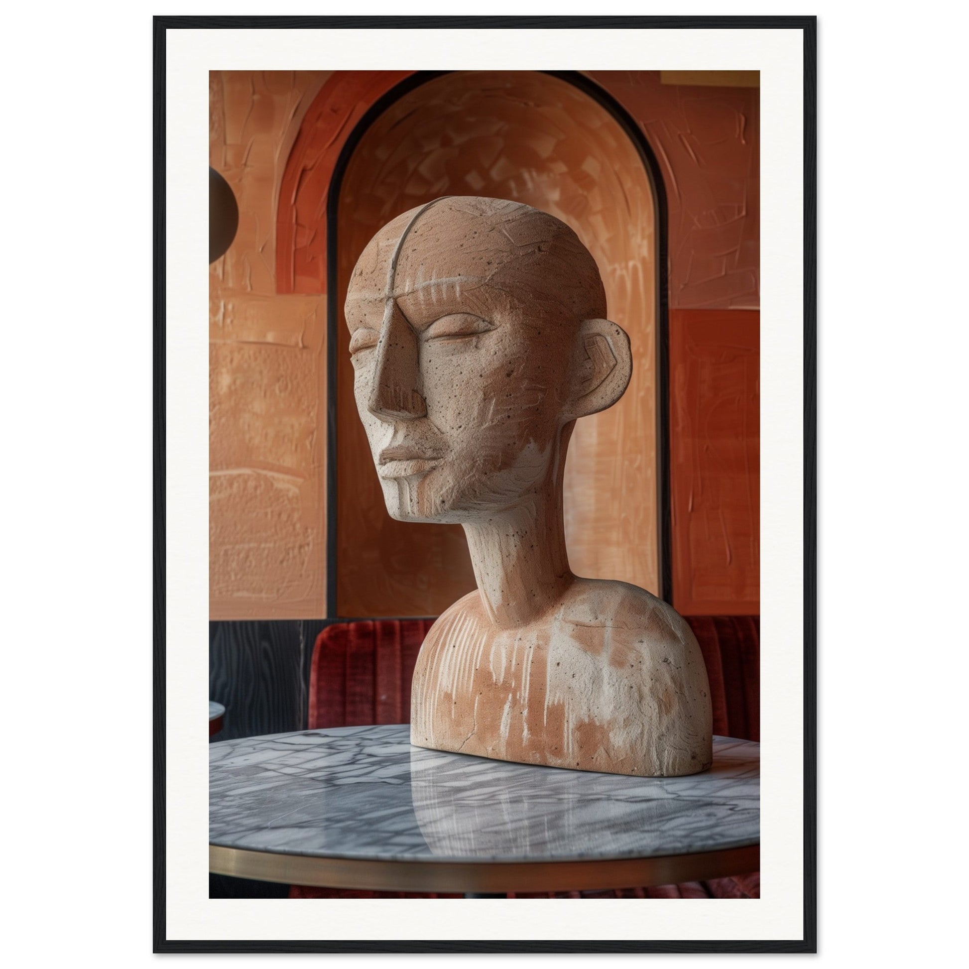 Poster Statue ( 70x100-cm-Bois-noir)