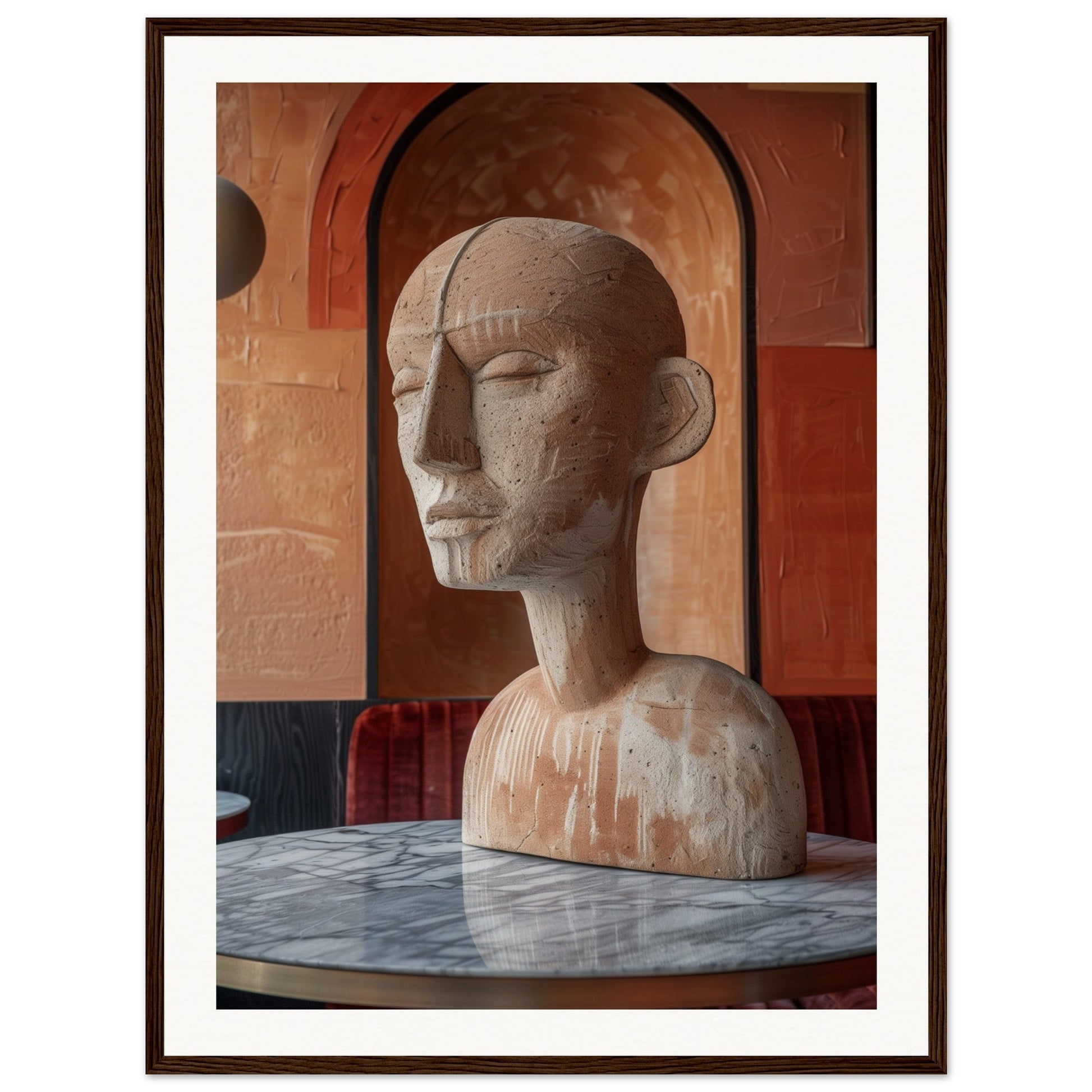 Poster Statue ( 60x80-cm-Bois-foncé)