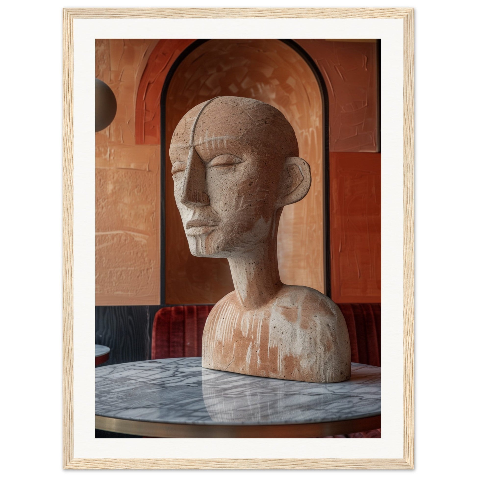 Poster Statue ( 45x60-cm-Bois-clair)