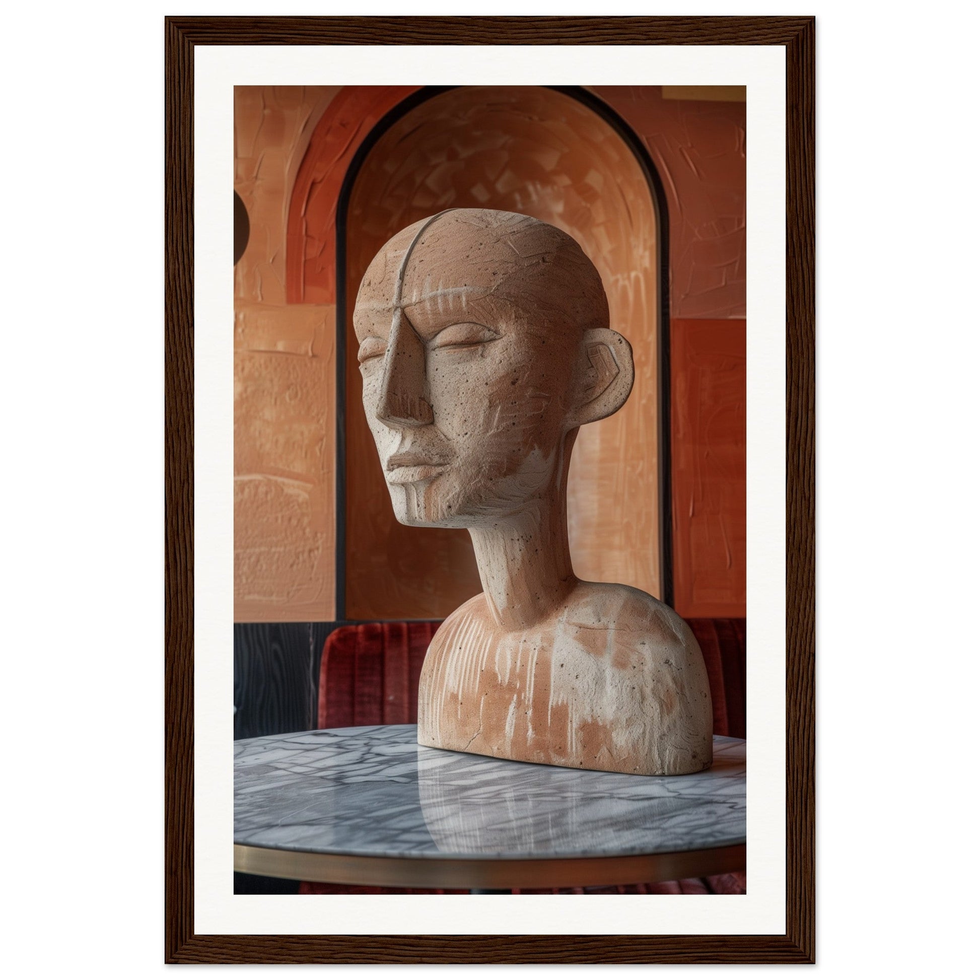 Poster Statue ( 30x45-cm-Bois-foncé)